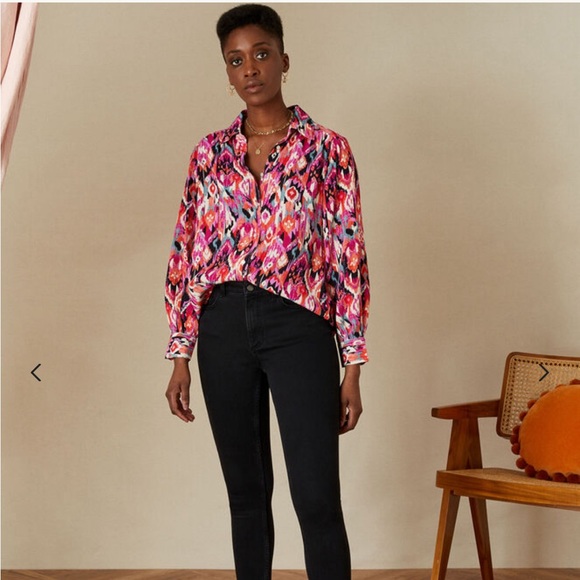 Multi color Pleione blouse - Ikat Pattern - Picture 4 of 4